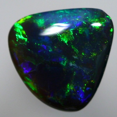 SOLID BLACK OPAL Bright and very strong gem fire